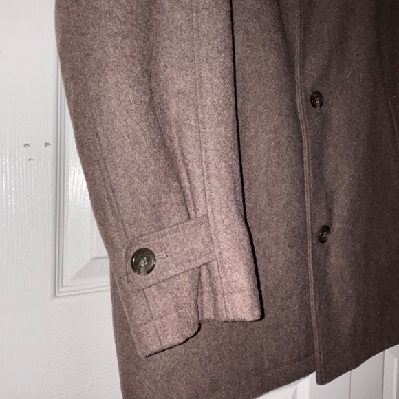 London Fog Wool Blend Brown Men's Jacket Sz Large - Picture 4 of 13